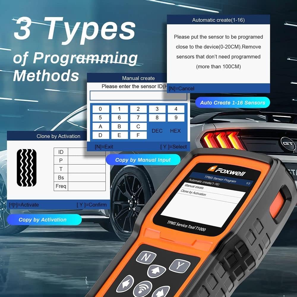 TPMS Sensor Relearn Tool with TPMS Sensor Activation N678