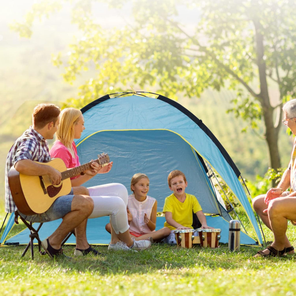 Beach Tent Canopy Sun Shelter UPF 50+ UV Protection, Portable Beach Shade Fit 3-4 Person, Lightweight, Breathable, Collapsible H3131