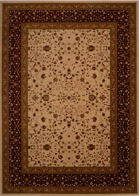 Beige Rectangle 8x11 ft Synthetic Carpet R1575
