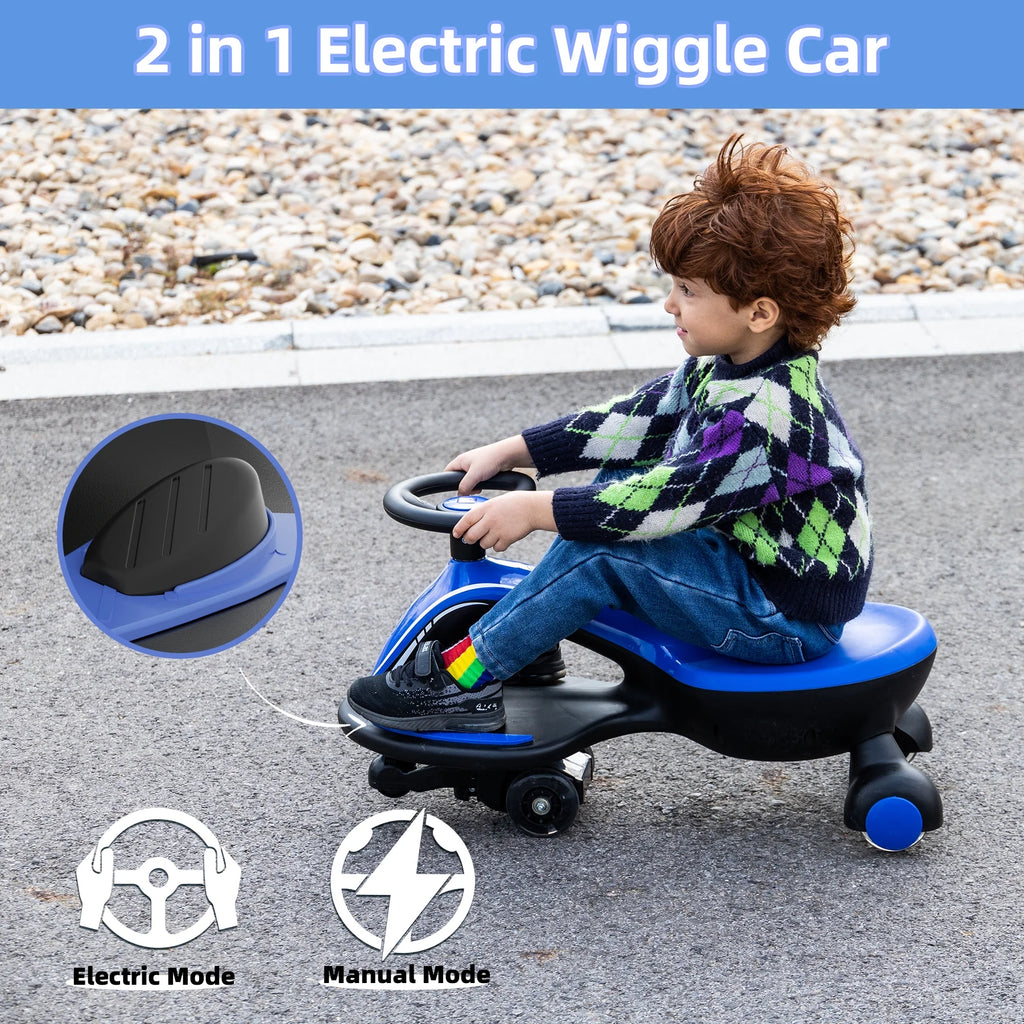 Electric Pedal Push Ride On Toy Wiggle Car with LED Flashing Wheels E8632