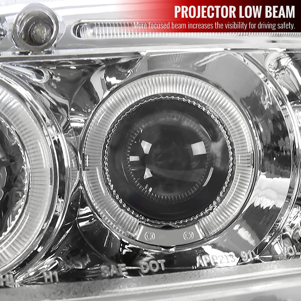 LED Halo Projector Headlights Y240314