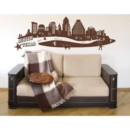 Red 59in x 20in Cityscape Wall Decal I506965