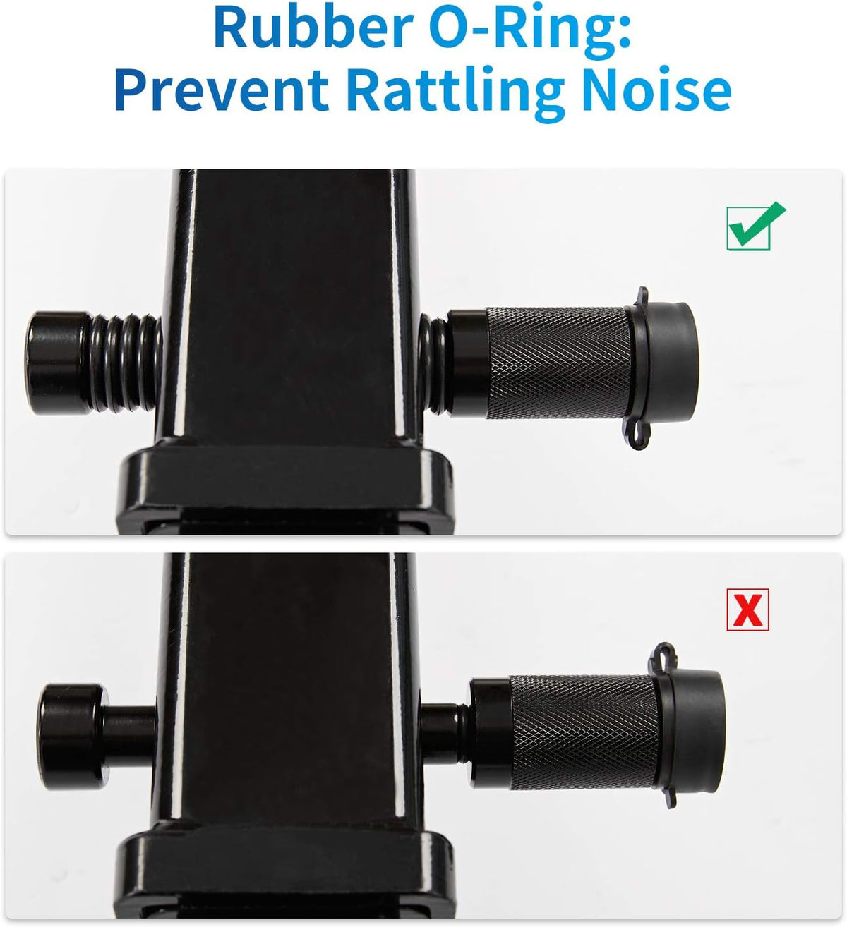 5/8 Dia 3-1/2" Long Trailer Hitch Pin Lock with 8 Rubber O-Rings (Keyed Alike 4 Pack) K401