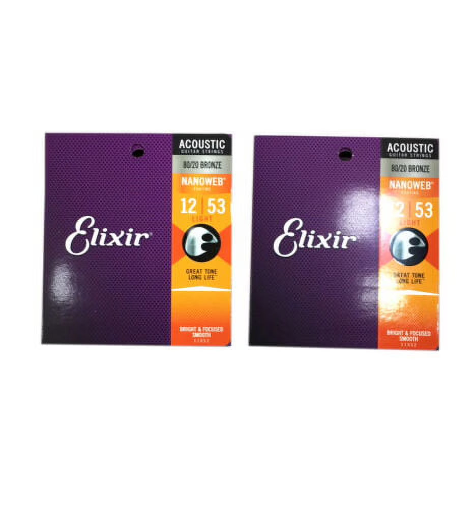 80/20 Bronze Nanoweb Light Guitar Strings 2-Pack N12604