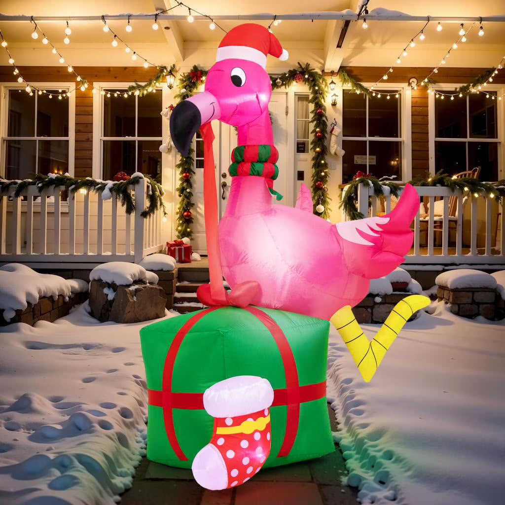 6FT Inflatable Flamingo with Built-in Light H9194