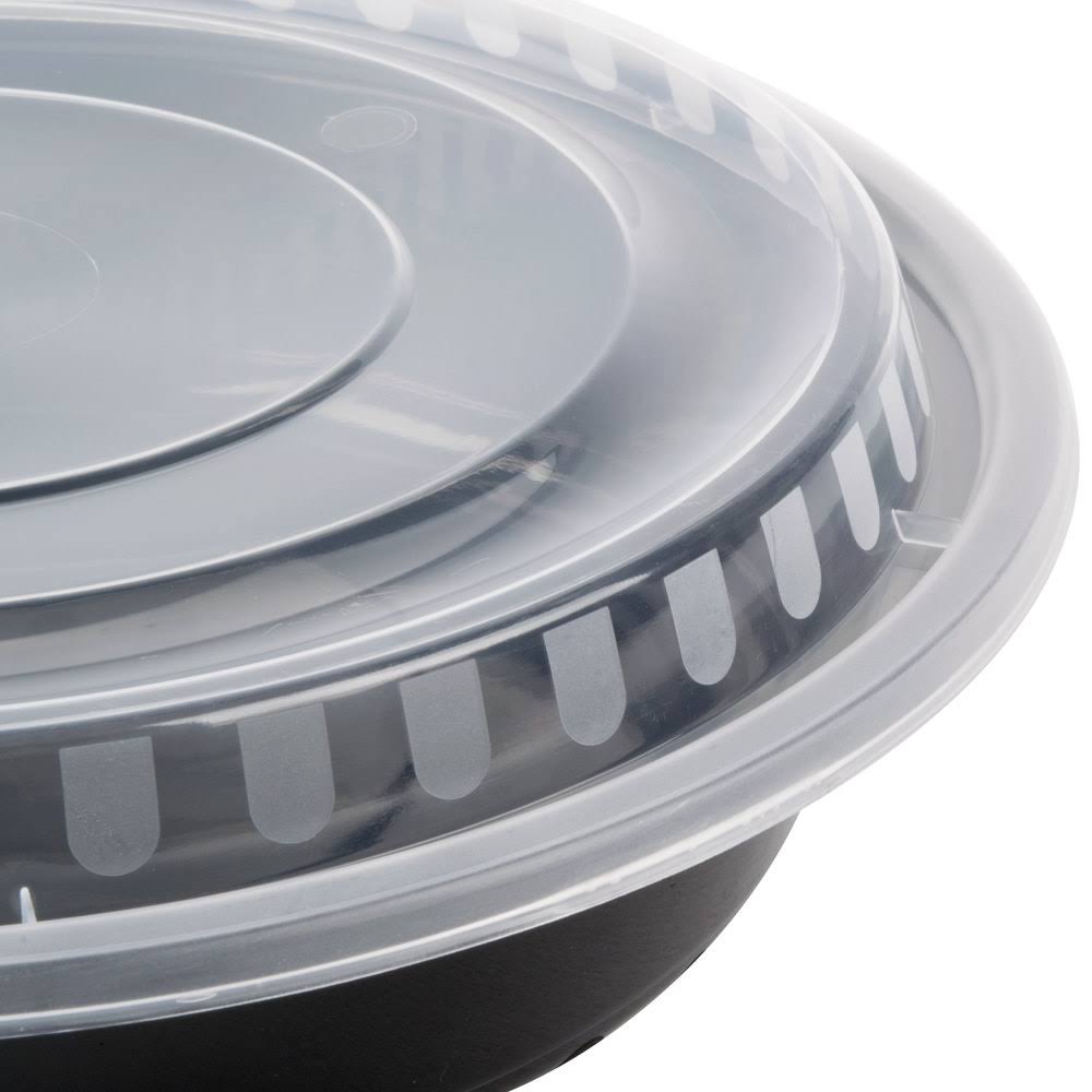 Black Plastic Combo Container 150 per Case B32191