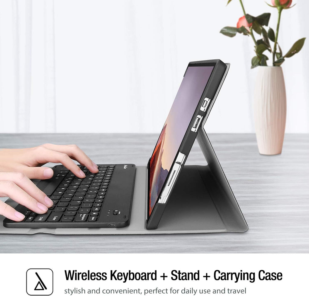 Keyboard Case with Wireless Keyboard for Tablet, Black Pack of 2 U962