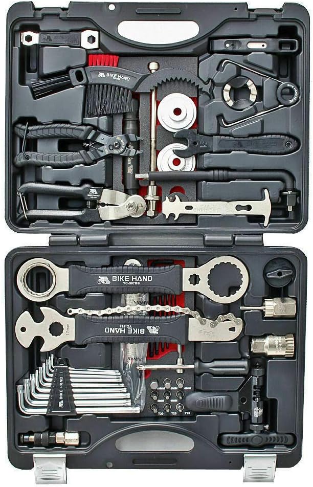 Bicycle Repair Tool Kit with Torque Wrench in Storage Case I150
