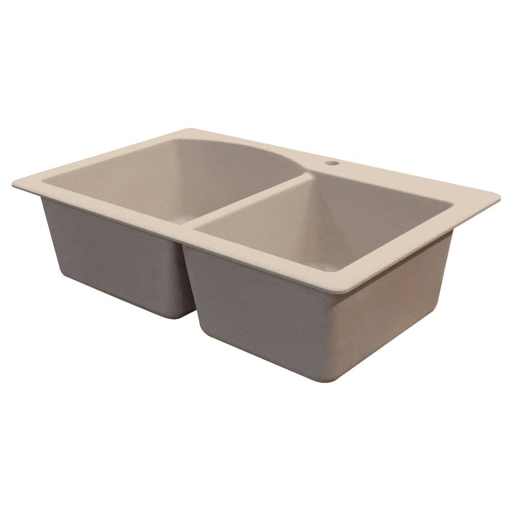 Granite 33-in Drop-In Kitchen Sink in Cafe Latte P473