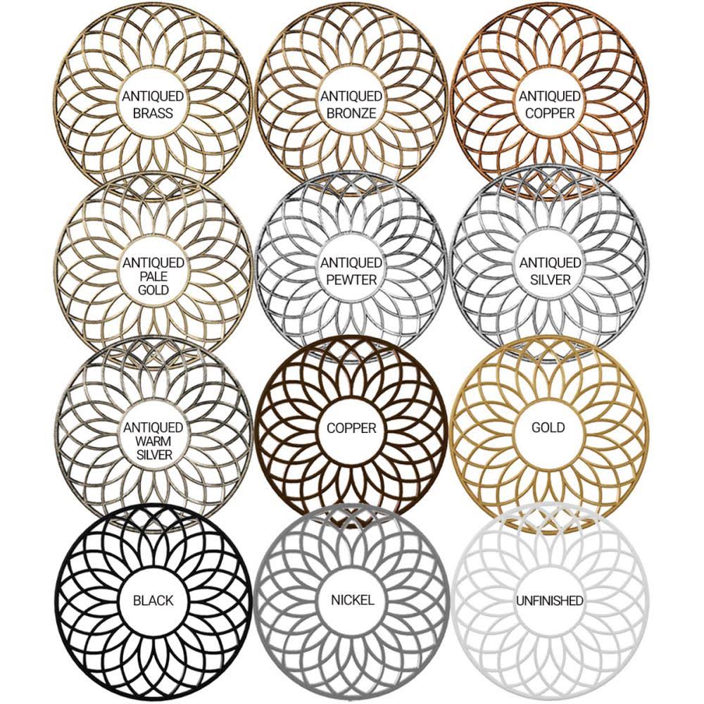 Nickel PVC Pierced Ceiling Medallion M96042