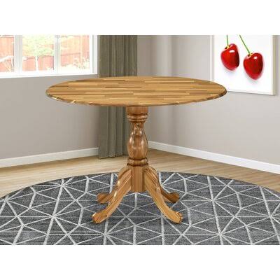 42x22 Extendable Drop Leaf Solid Wood Pedestal Dining Table A592