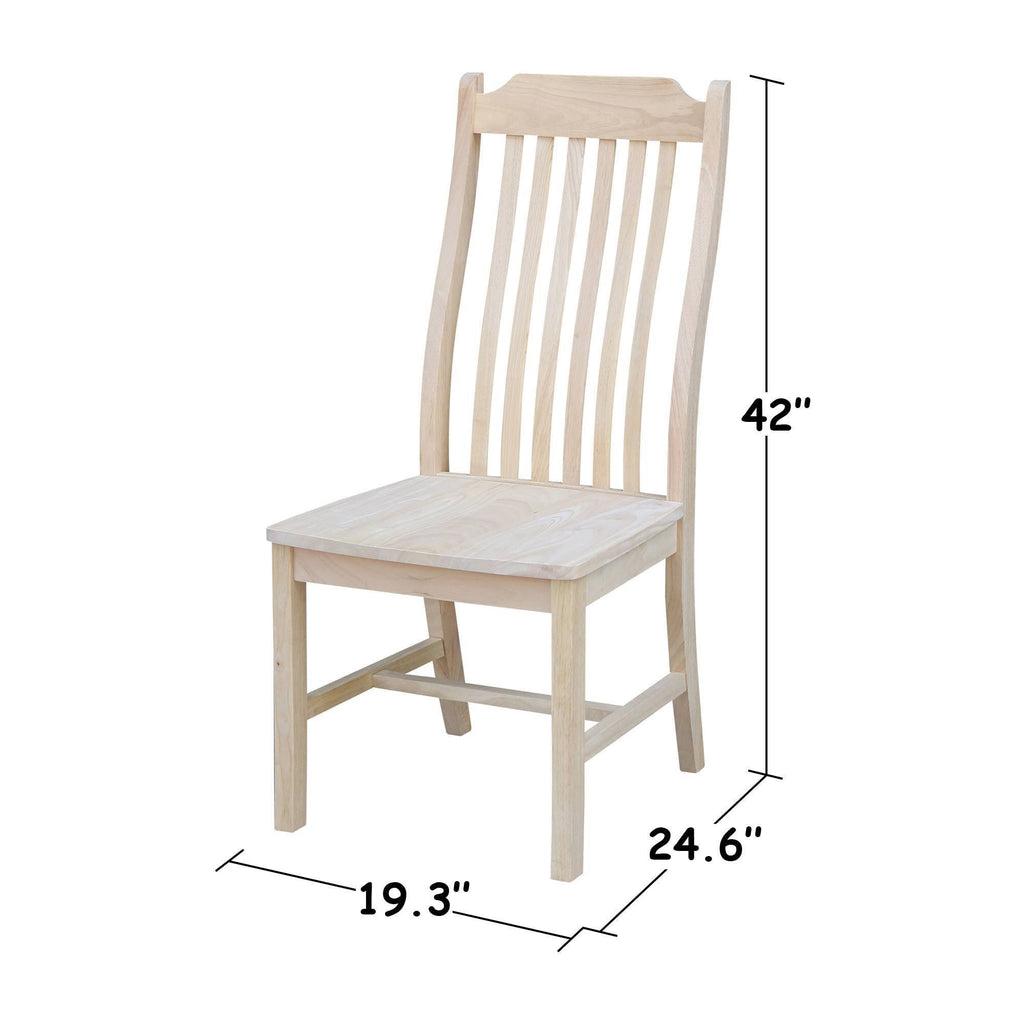 Set of 2 Steambent Mission Chair Unfinished Y527