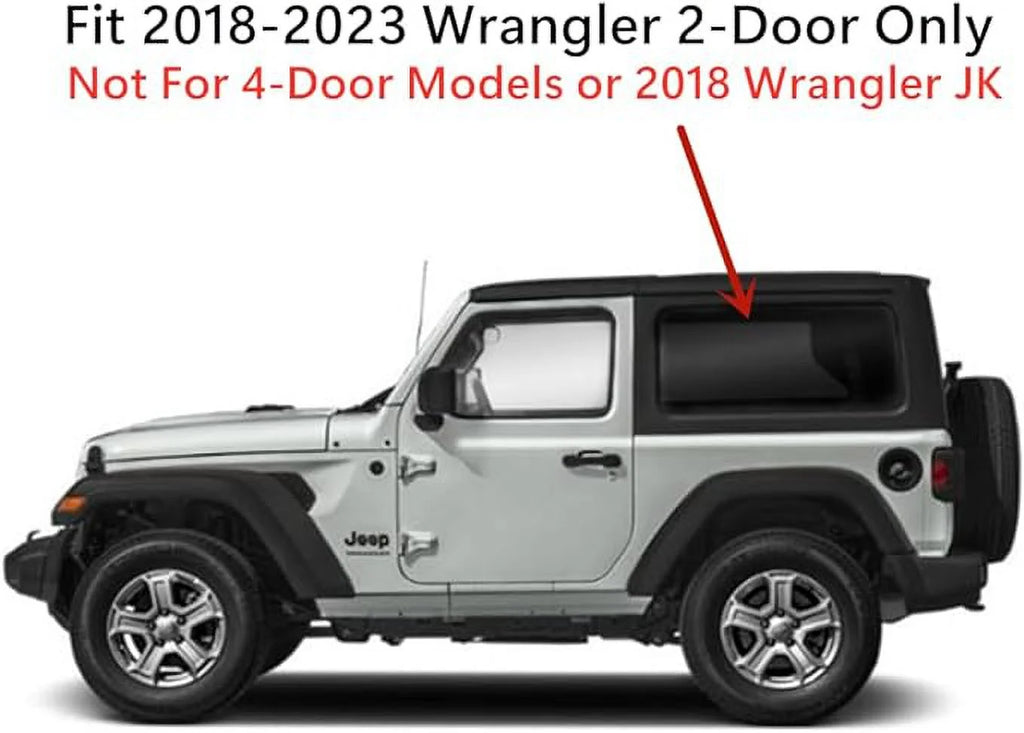 Laminated Driver Left Side Quarter Window Glass for Jeep Wrangler 2-Door 2018-2023 N23947