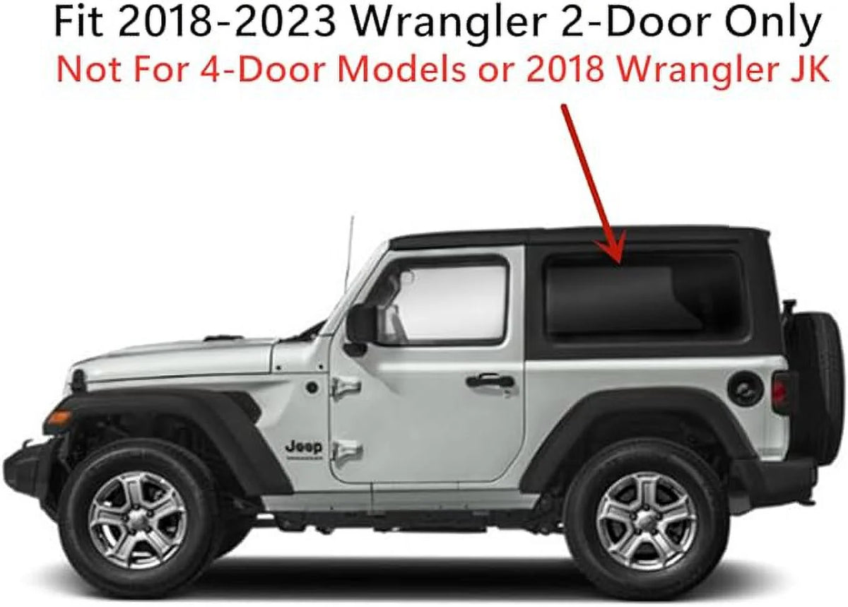 Laminated Driver Left Side Quarter Window Glass for Jeep Wrangler 2-Door 2018-2023 N23947