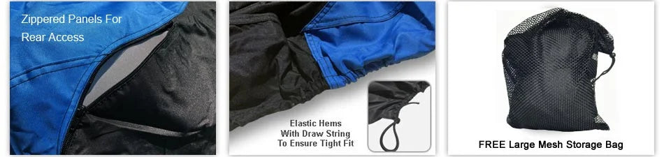 Blue / Black All Weather Trailerable Jet Ski Cover with Trailer Straps and Storage Bag D7021