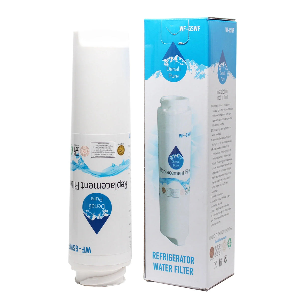 2-Pack Replacement Water Filter Cartridge for Refrigerator Q3317
