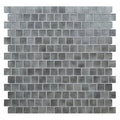 Light Gray/Dark Gray Glass Mosaic Tile T954976