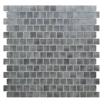 Light Gray/Dark Gray Glass Mosaic Tile T954976