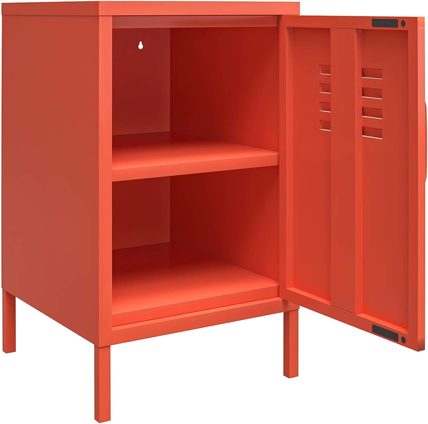 Orange Metal Locker End Table I8904