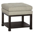20.5x22 Wide Tufted Square Ottoman with Storage H87284