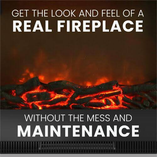 Cherry Electric Fireplace with Entertainment Stand I9433