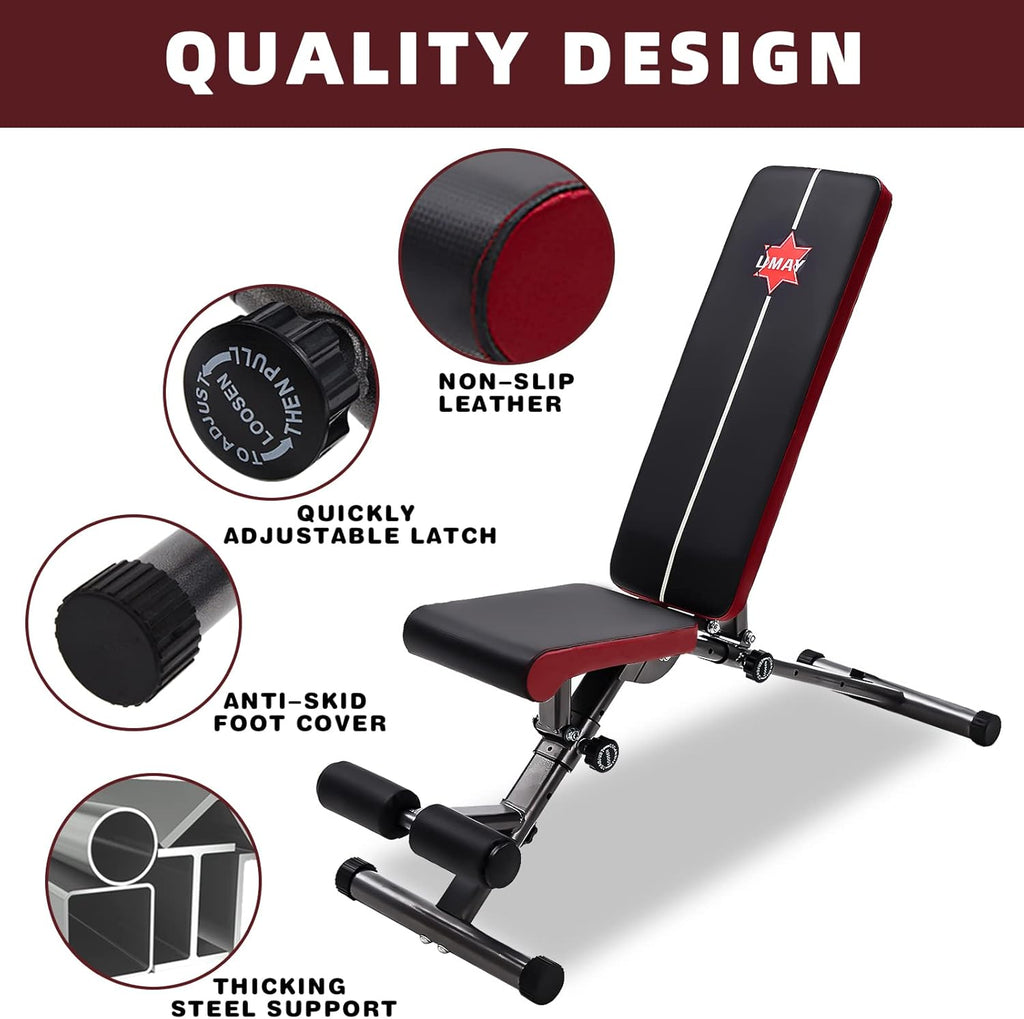 Adjustable Incline Decline Utility Exercise Bench K6876