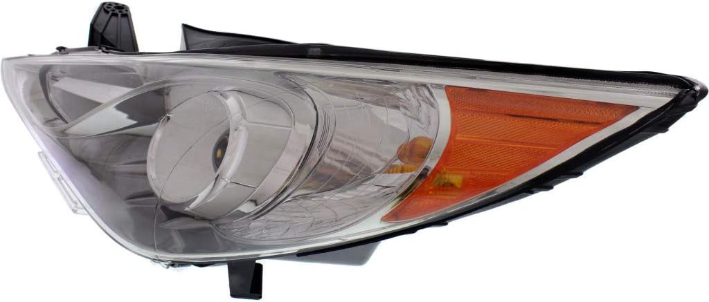 Headlight Assembly for Hyundai Sonata 2011 2012 Driver Side Chrome Bezel U359439