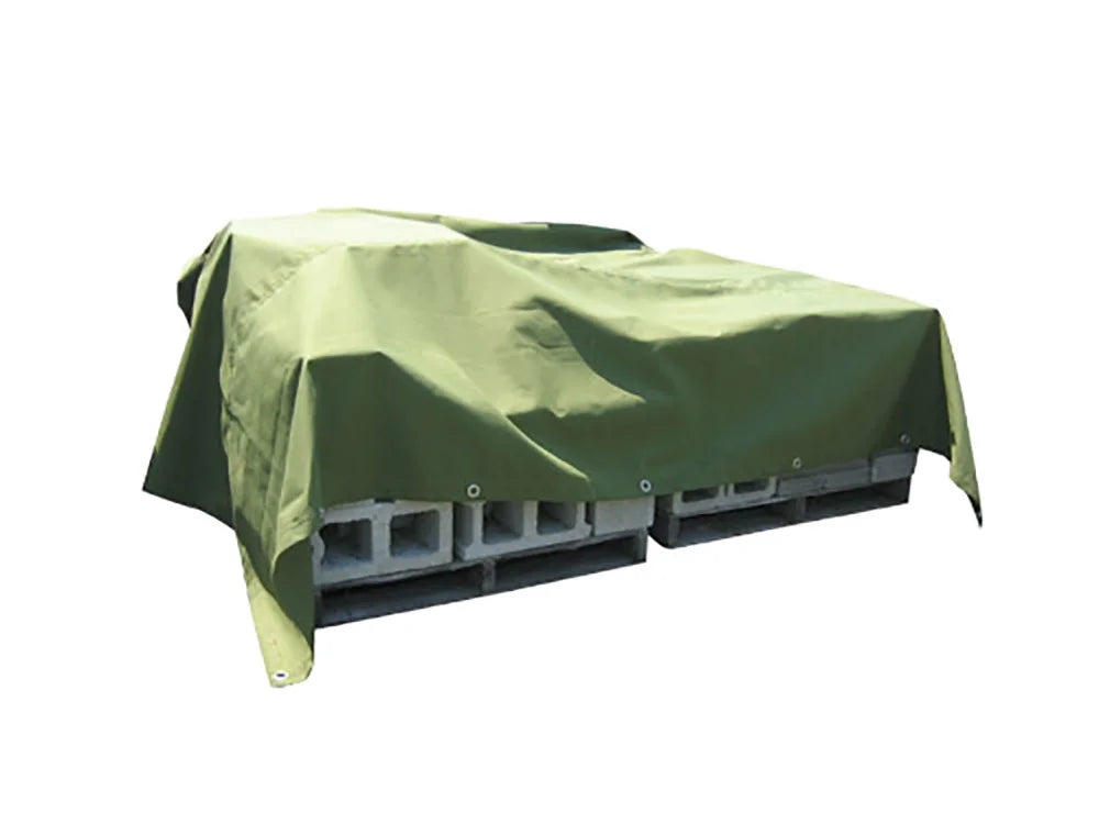 12' x 20' Green Polyester Canvas Tarp F2256
