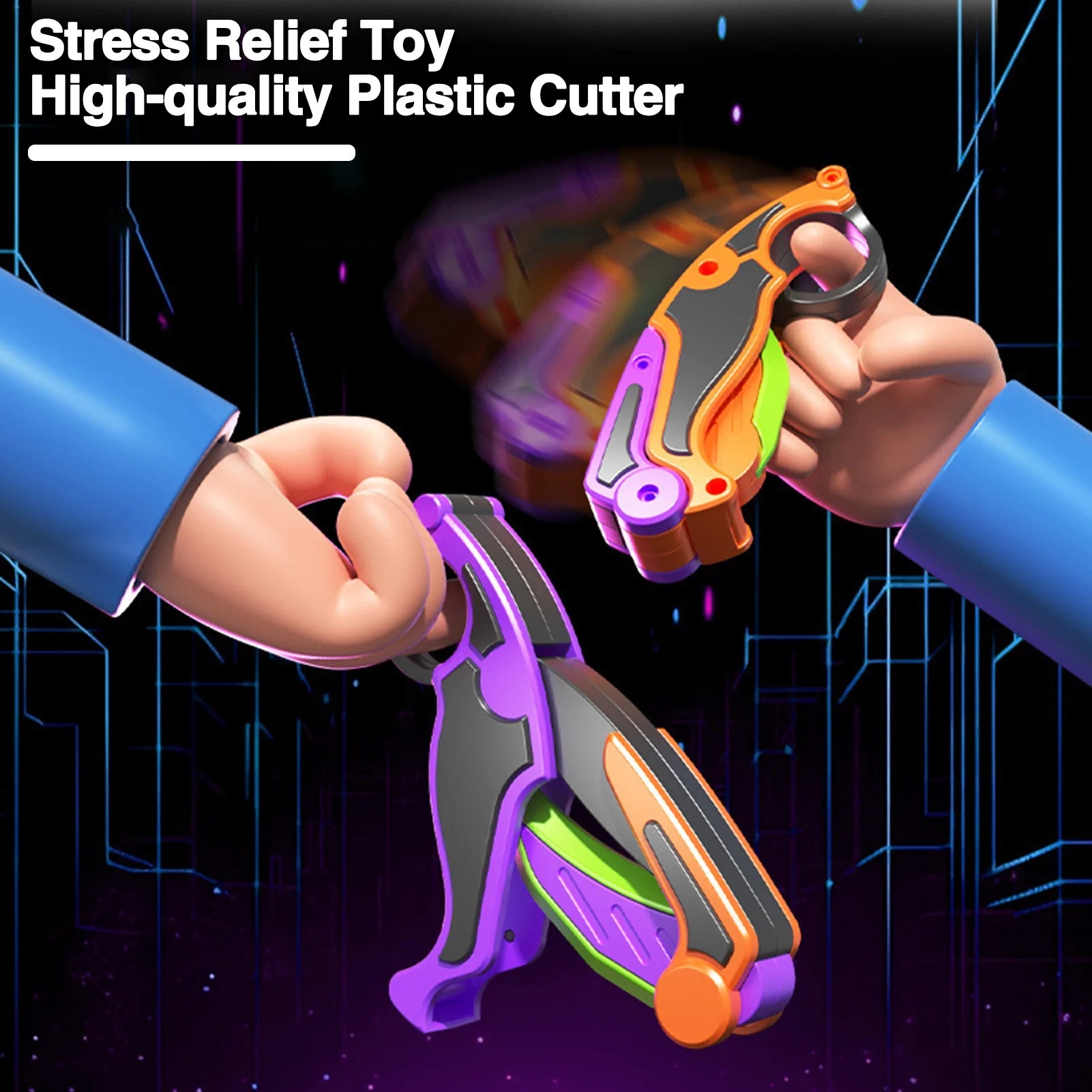 3d Gravity Plastic Cutter Fingertip Toy X58288