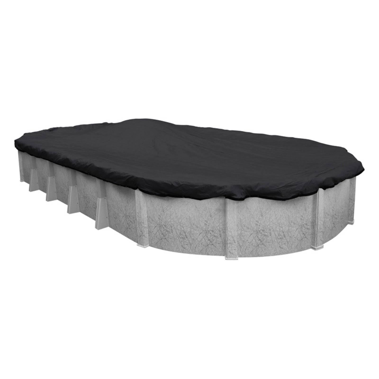 Black Oval Winter Pool Cover I83378