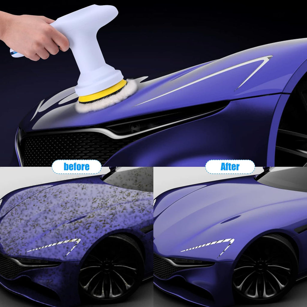 Cordless Car Buffer Polisher with 4 Polishing Pads W975