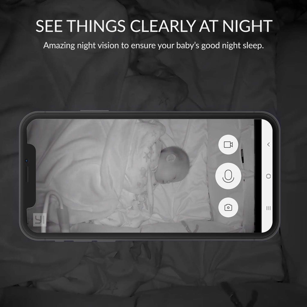 Smart Baby Monitor with Camera and Audio, WiFi HD Video, Night Vision, 360° Speaker, Room Temperature & Humidity Sensors C6281