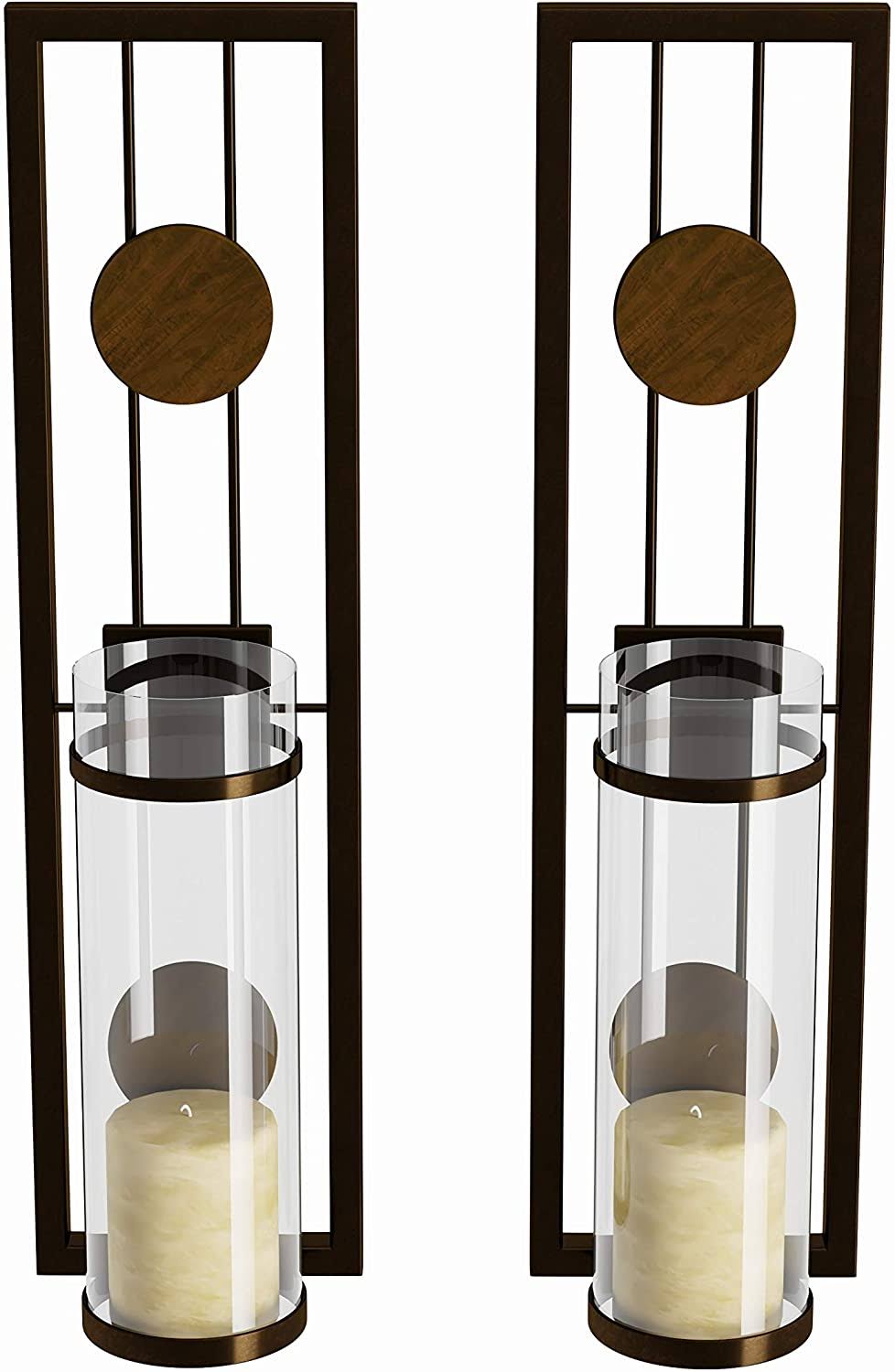 2 Piece Metal Candle Sconce Set K220337