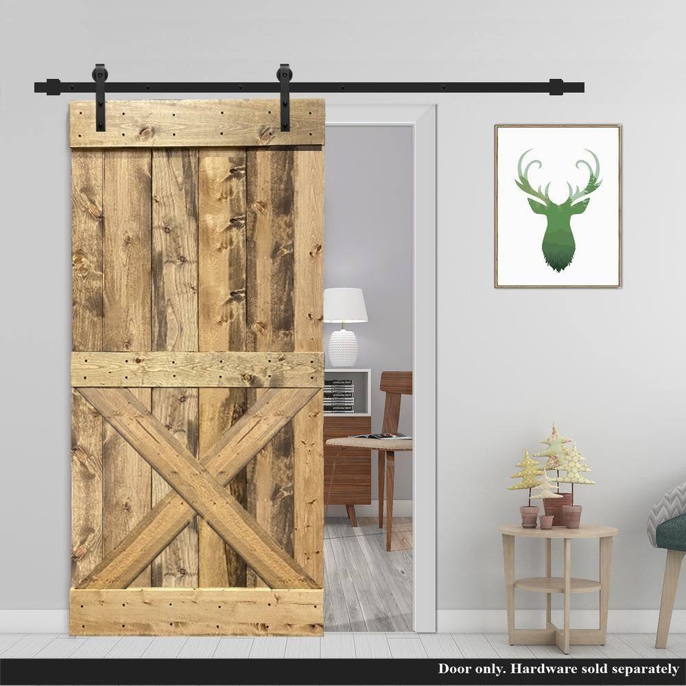 Solid Knotty Pine Wood Interior Sliding Barn Door Slab M425