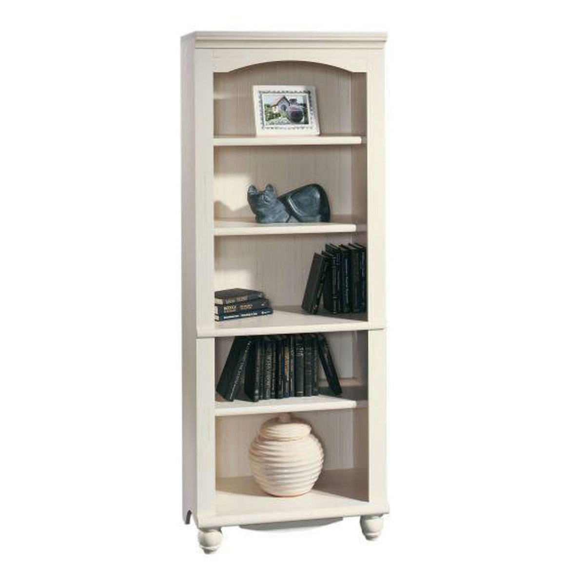 Antiqued White Library Bookcase T75613