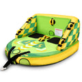 Green Inflatable Towable Tube with Foam Seats & Handles B730670