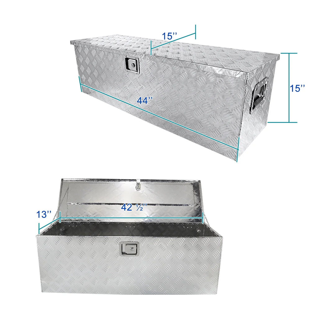 44" Heavy Duty Aluminum Tool Box Truck Pickup Trailer Underbody Storage B494202
