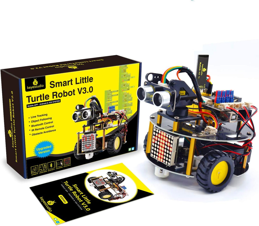 Turtle Smart Robot Car Kit for Arduino with IR Remote and Bluetooth Control I68855
