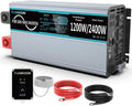 1500 Watt 12V DC to 110V AC Power Inverter with 2 USB Ports, Pack of 2 S492