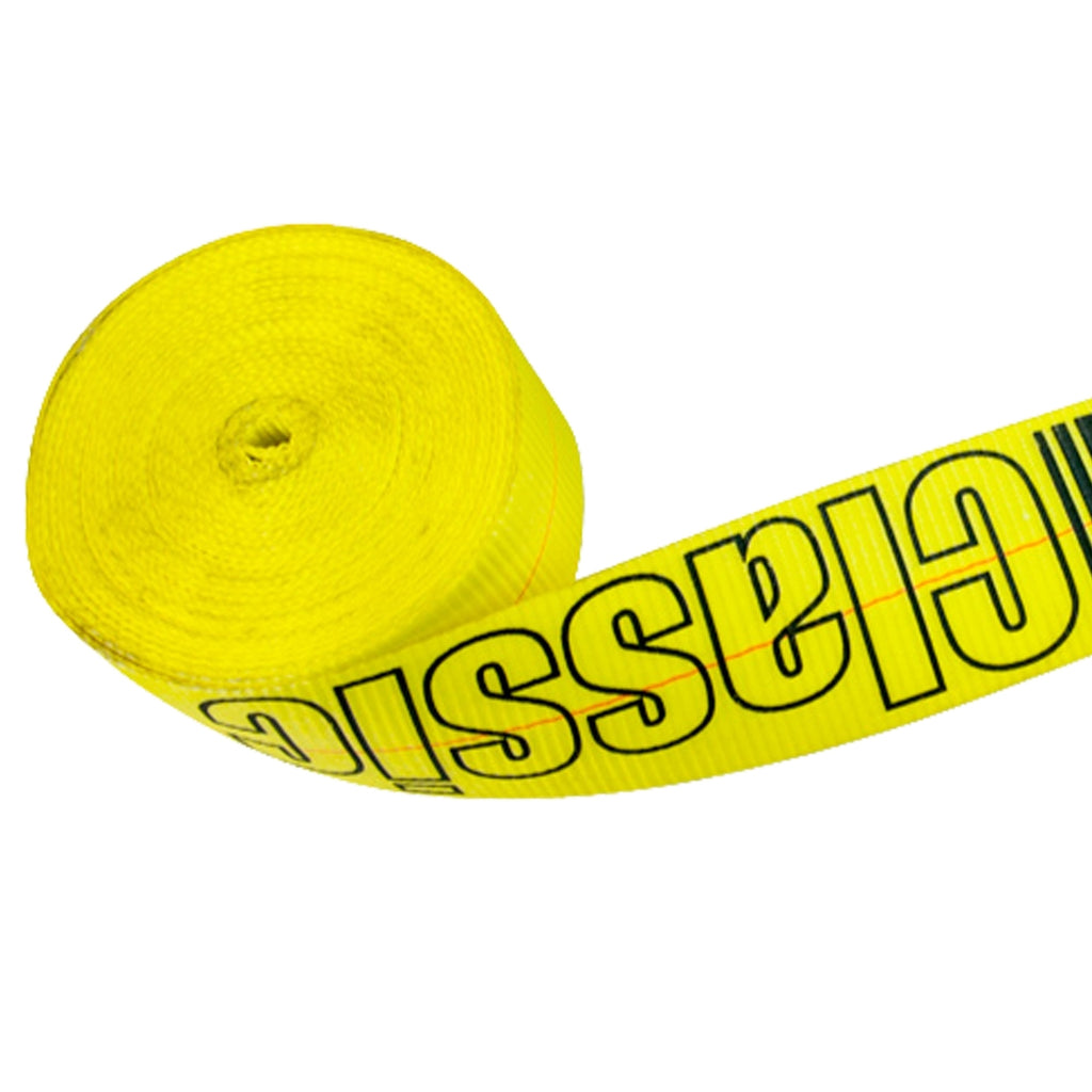 Ratchet Strap with Wire Hooks, 3 inch x 27 foot, 2 Pack, Yellow, 5000 Lbs SWL B917169