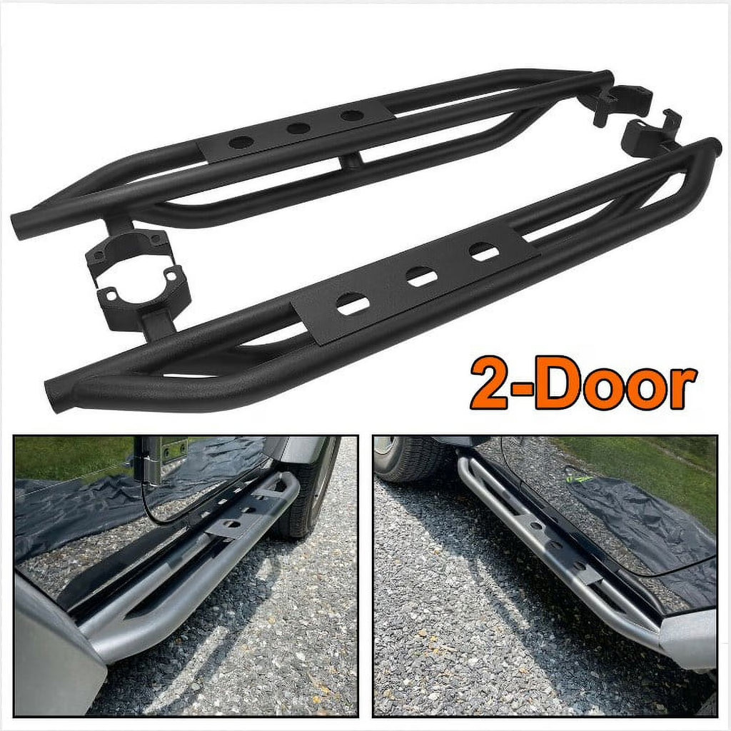 Side Step Nerf Bar Running Board Rock Slider Rail 2-Door Armor Guard U53612
