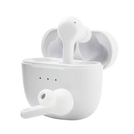 White Wireless Stereo Headphones with Active Noise Canceling F4851