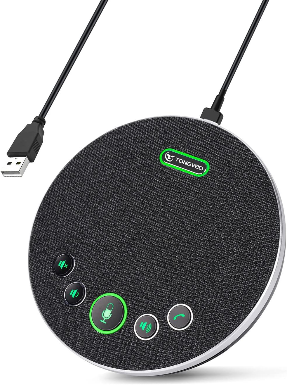 USB Speakerphone Conference Microphone with 4 AI Microphones Noise Cancellation A739