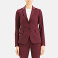 Red Stretch Wool Blazer T3612