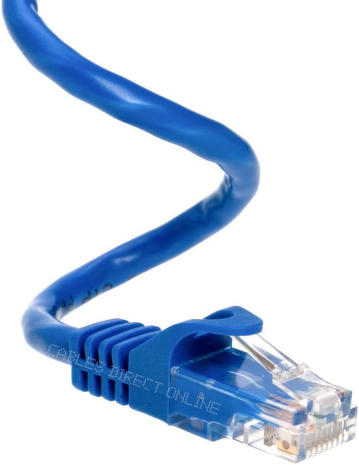 Snagless Cat5e Ethernet Patch Cable Blue 3 Feet Pack of 2 G8113