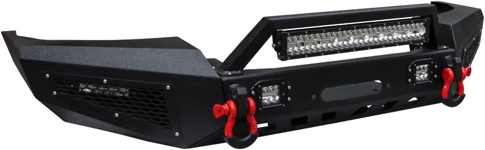 Front Bumper with LED Lights and Winch Plate F617