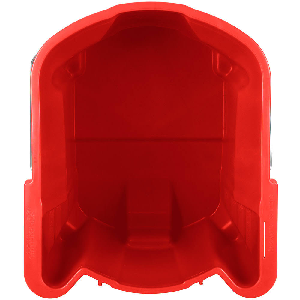 Red Splash Guard Mop Bucket with Side-Press Wringer Y202
