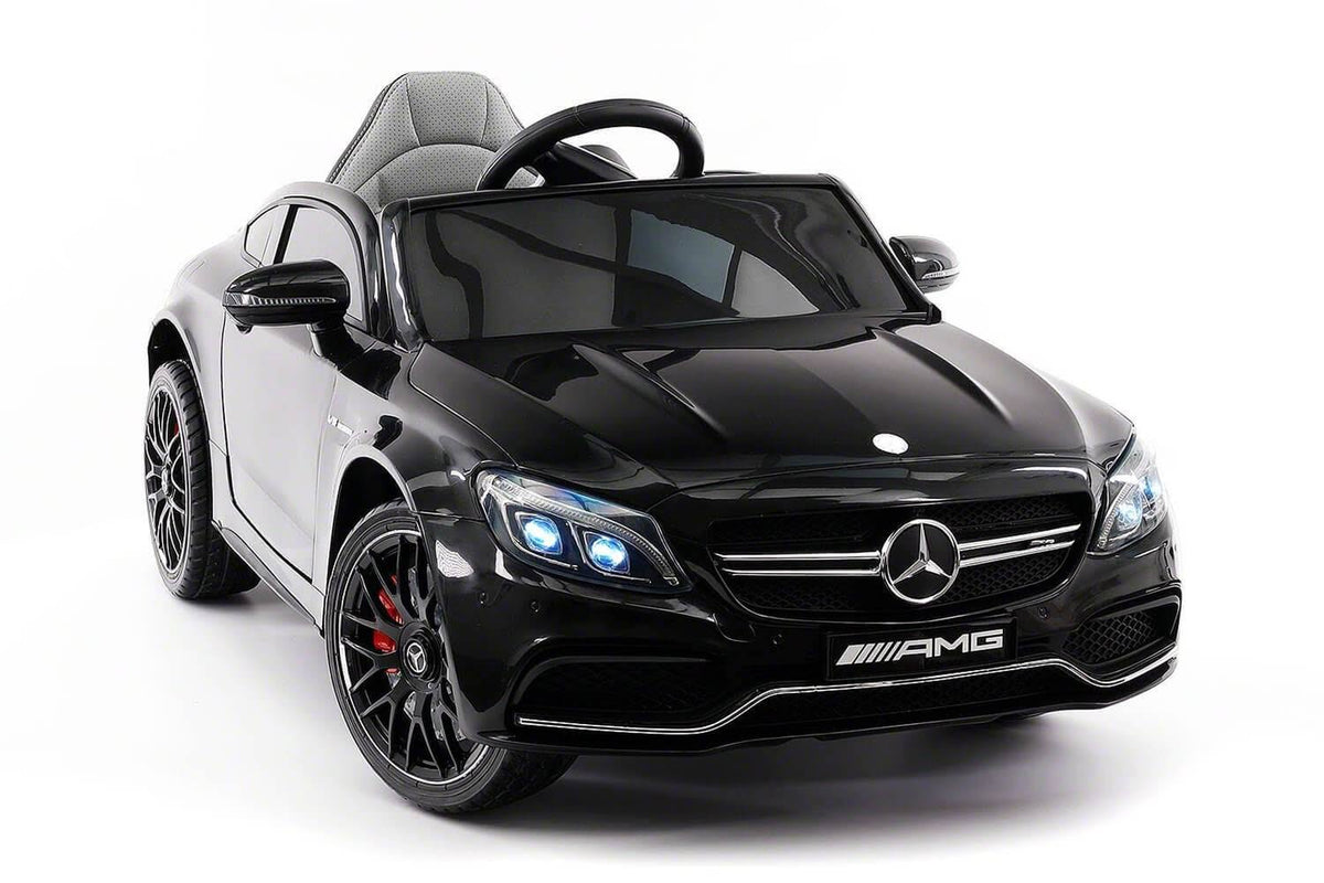 Black Licensed Mercedes C63S Kids Ride-On Car with Parental Remote X963249