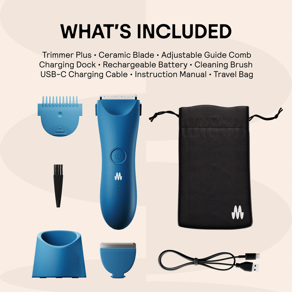 Body Hair Trimmer with Travel Pouch, Blue V88706