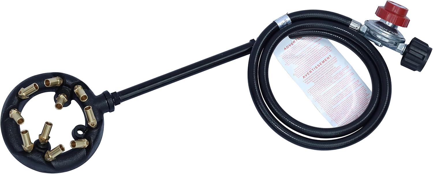 Cast Iron Burner Assembly with High Pressure Regulator and Hose, Pack of 2 Z718568